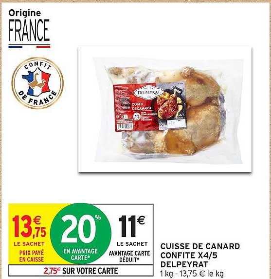 CUISSE DE CANARD CONFITE X4/5 DELPEYRAT