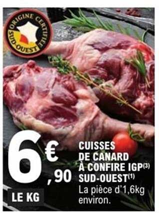 CUISSES DE CANARD À CONFIRE IGP SUD-OUEST