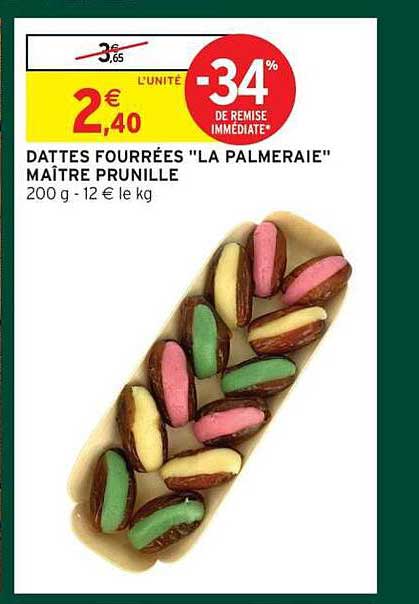DATTES FOURRÉES "LA PALMERAIE" MAÎTRE PRUNILLE