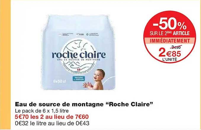 Eau de source de montagne "Roche Claire"