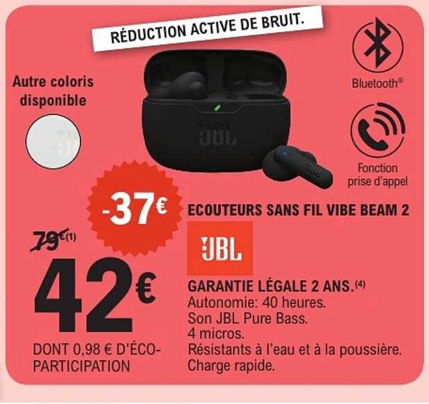 ÉCOUTEURS SANS FIL VIBE BEAM 2
