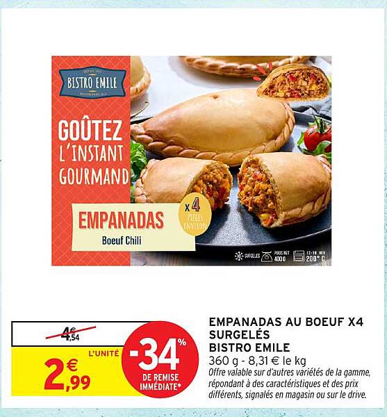 EMPANADAS AU BOEUF X4 SURGELÉS