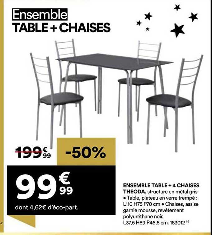 Ensemble TABLE + CHAISES