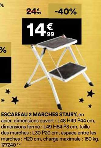 ESCABEAU 2 MARCHES STAÏRY