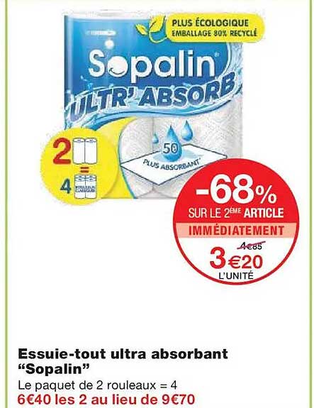 Essuie-tout ultra absorbant "Sopalin"