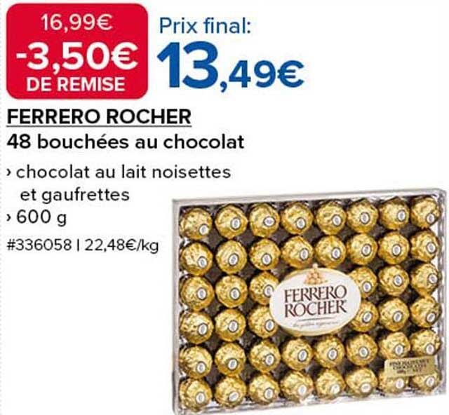 FERRERO ROCHER 48 bouchées au chocolat