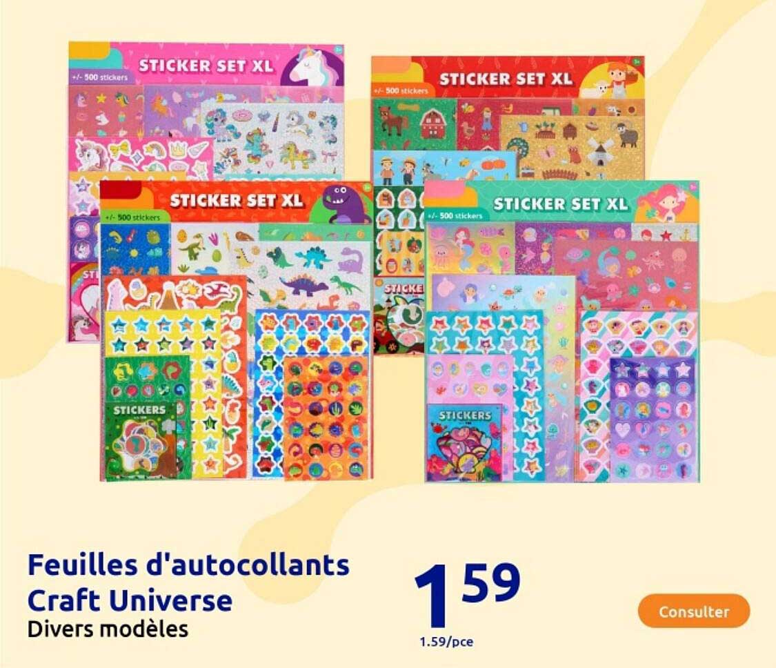 Feuilles d'autocollants Craft Universe