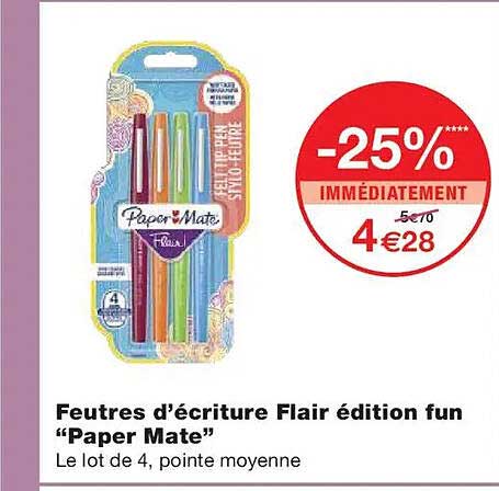 Feutres d’écriture Flair édition fun “Paper Mate”