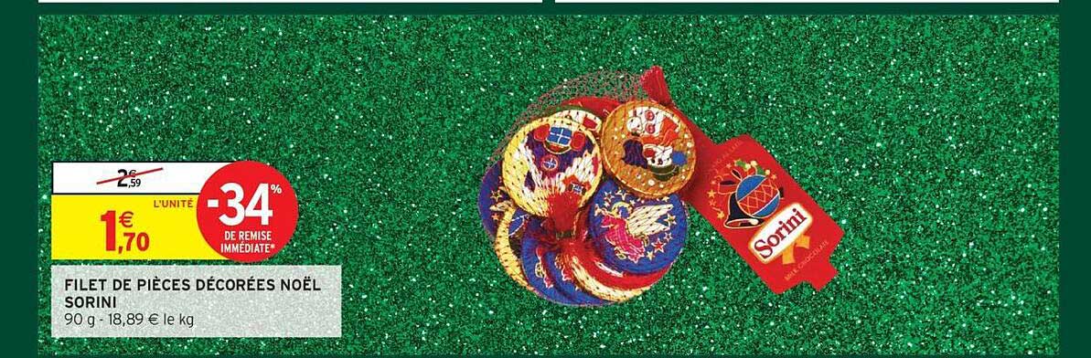 FILET DE PIÈCES DÉCORÉES NOËL SORINI