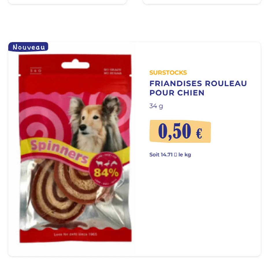 FRIANDISES ROULEAU POUR CHIEN