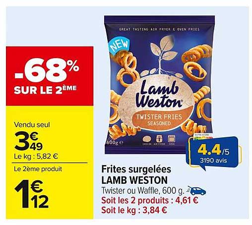 Frites surgelées LAMB WESTON