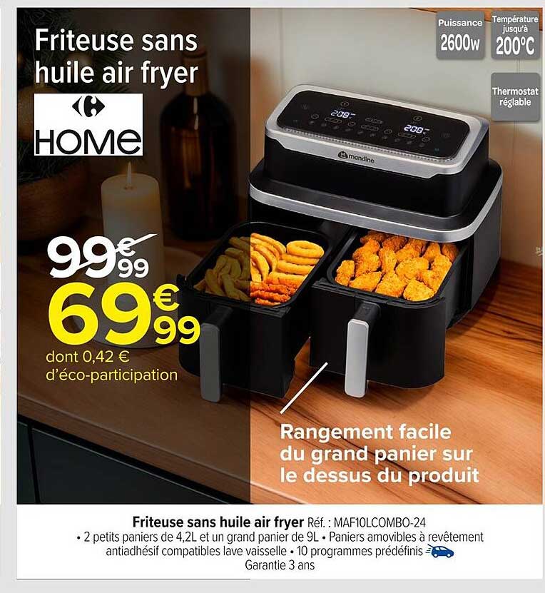 Friteuse sans huile air fryer