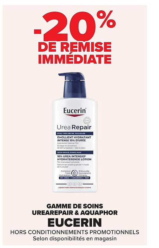 GAMME DE SOINS UREAREPAIR & AQUAPHOR - EUCERIN