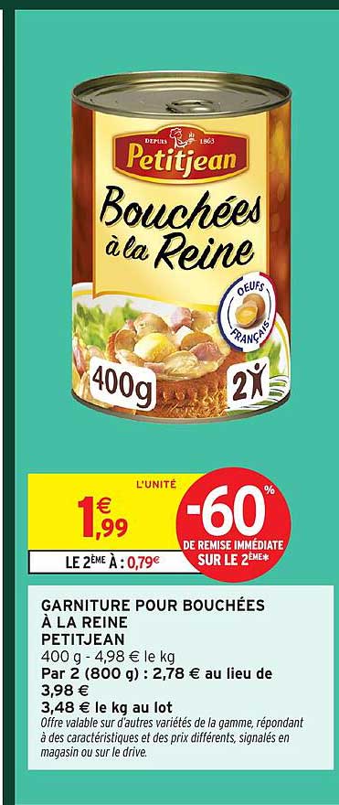 GARNITURE POUR BOUCHÉES À LA REINE