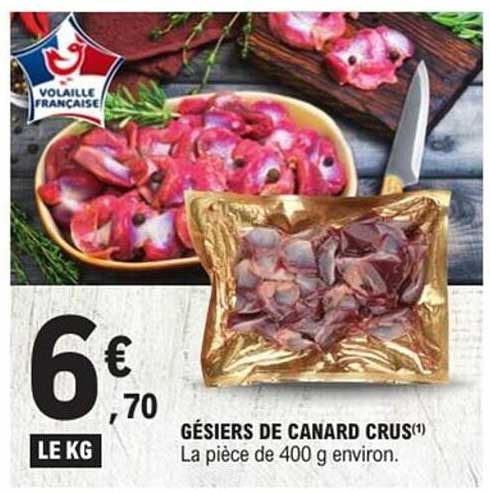 GÉSIRS DE CANARD CRUS