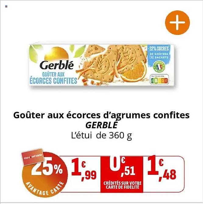 Goûter aux écorces d'agrumes confites GERBLÉ