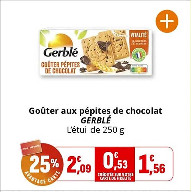 Goûter aux pépites de chocolat GERBLÉ