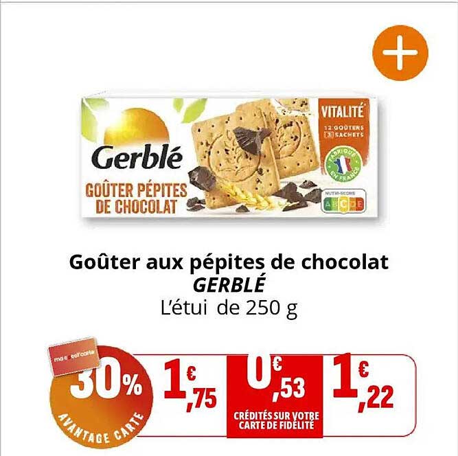 Goûter aux pépites de chocolat GERBLÉ