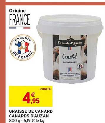 GRAISSE DE CANARD CANARDS D'AUZAN