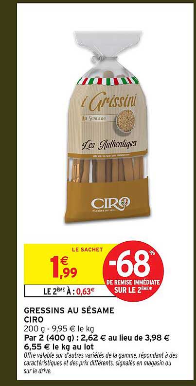 GRESSINS AU SÉSAME CIRO