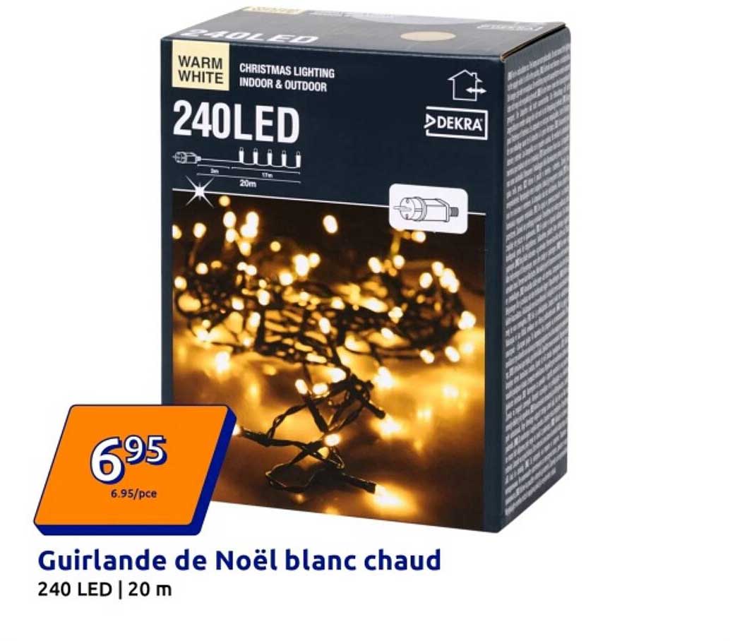 Guirlande de Noël blanc chaud