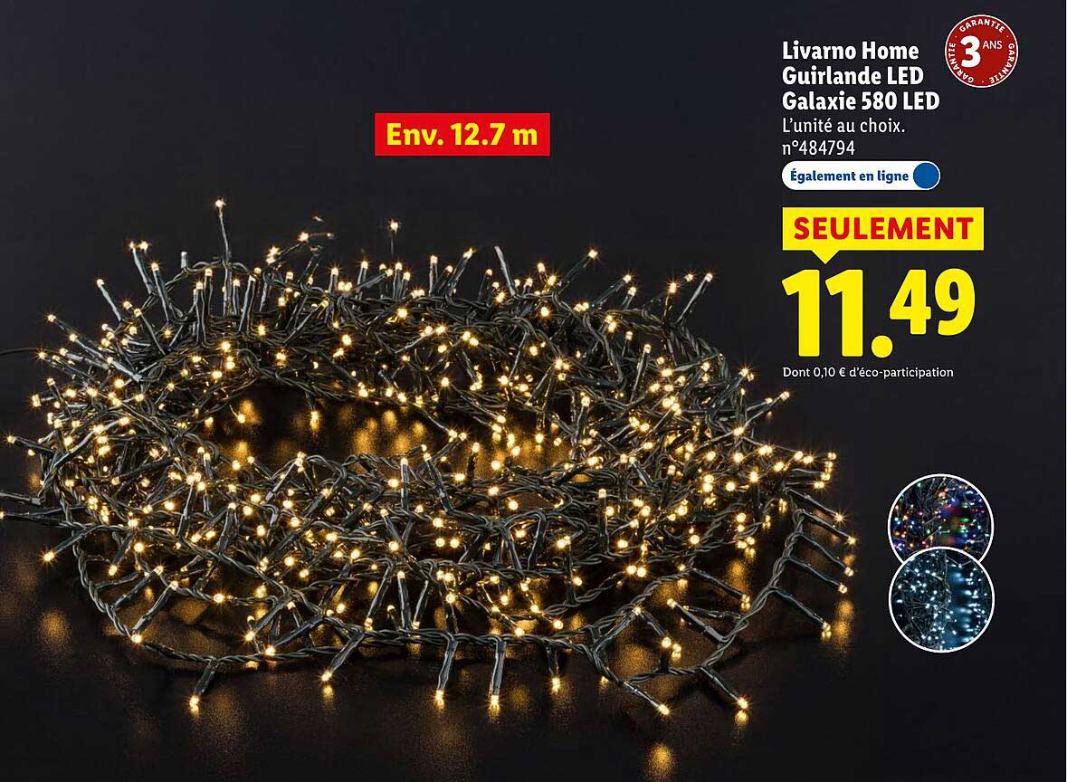 Guirlande LED Galaxie 580 LED