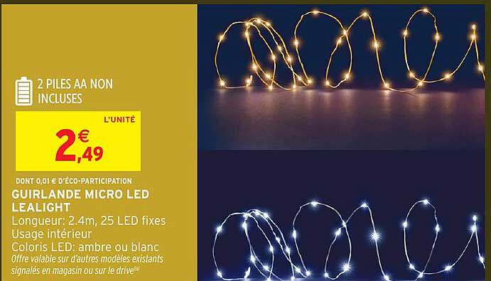 GUIRLANDE MICRO LED LEALIGHT