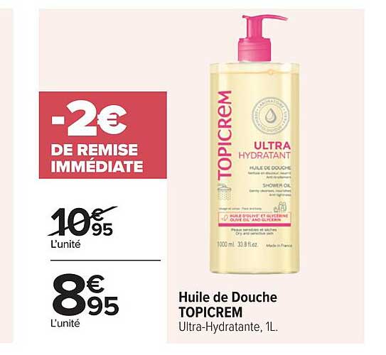 Huile de Douche TOPICREM Ultra-Hydratante, 1L