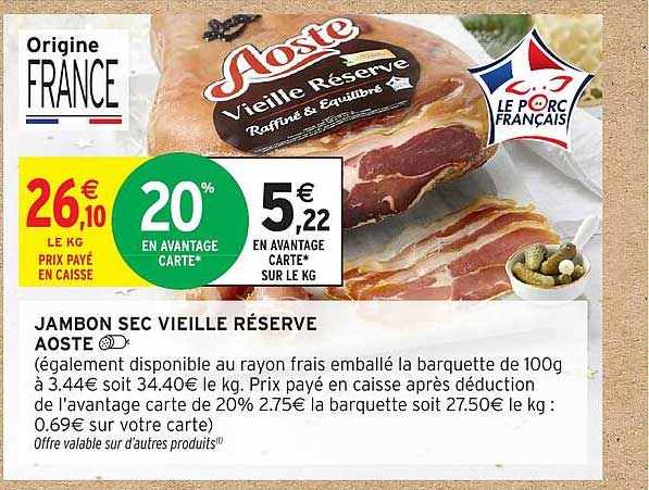 JAMBON SEC VIEILLE RÉSERVE AOSTE