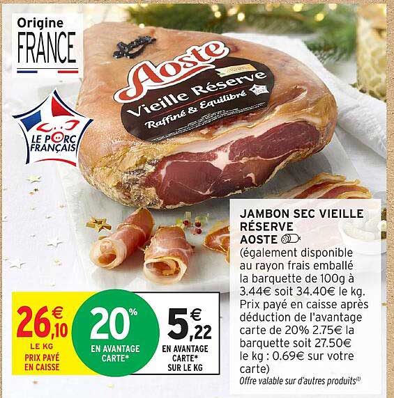 JAMBON SEC VIEILLE RÉSERVE AOSTE