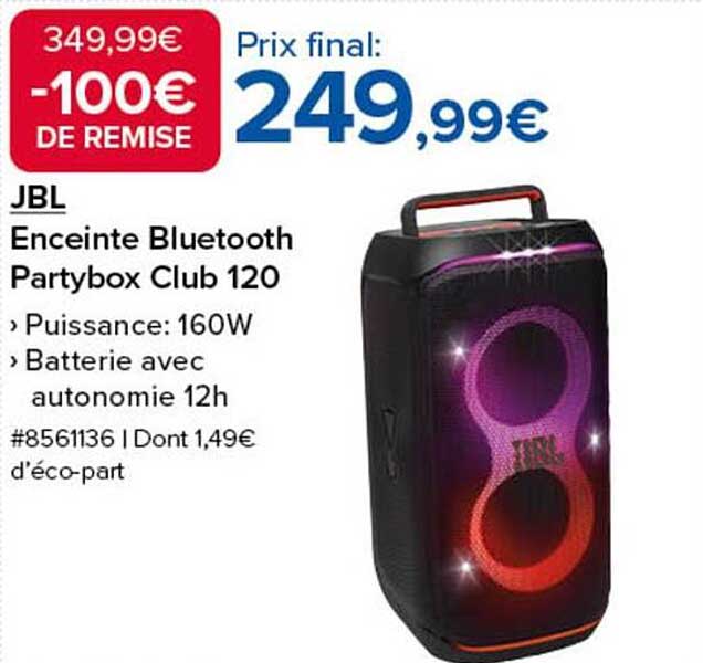 JBL Enceinte Bluetooth Partybox Club 120