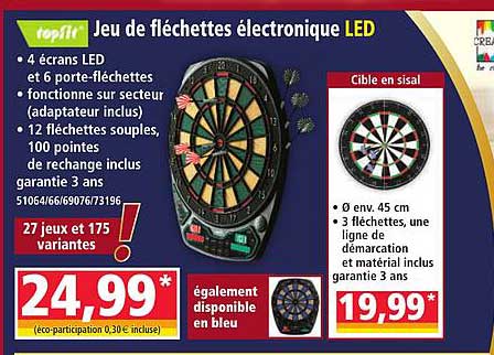 Jeu de fléchettes électronique LED