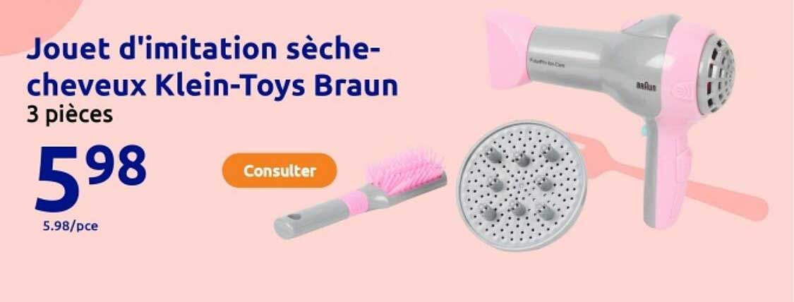 Jouet d'imitation sèche-cheveux Klein-Toys Braun