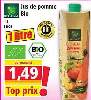 Jus de pomme Bio