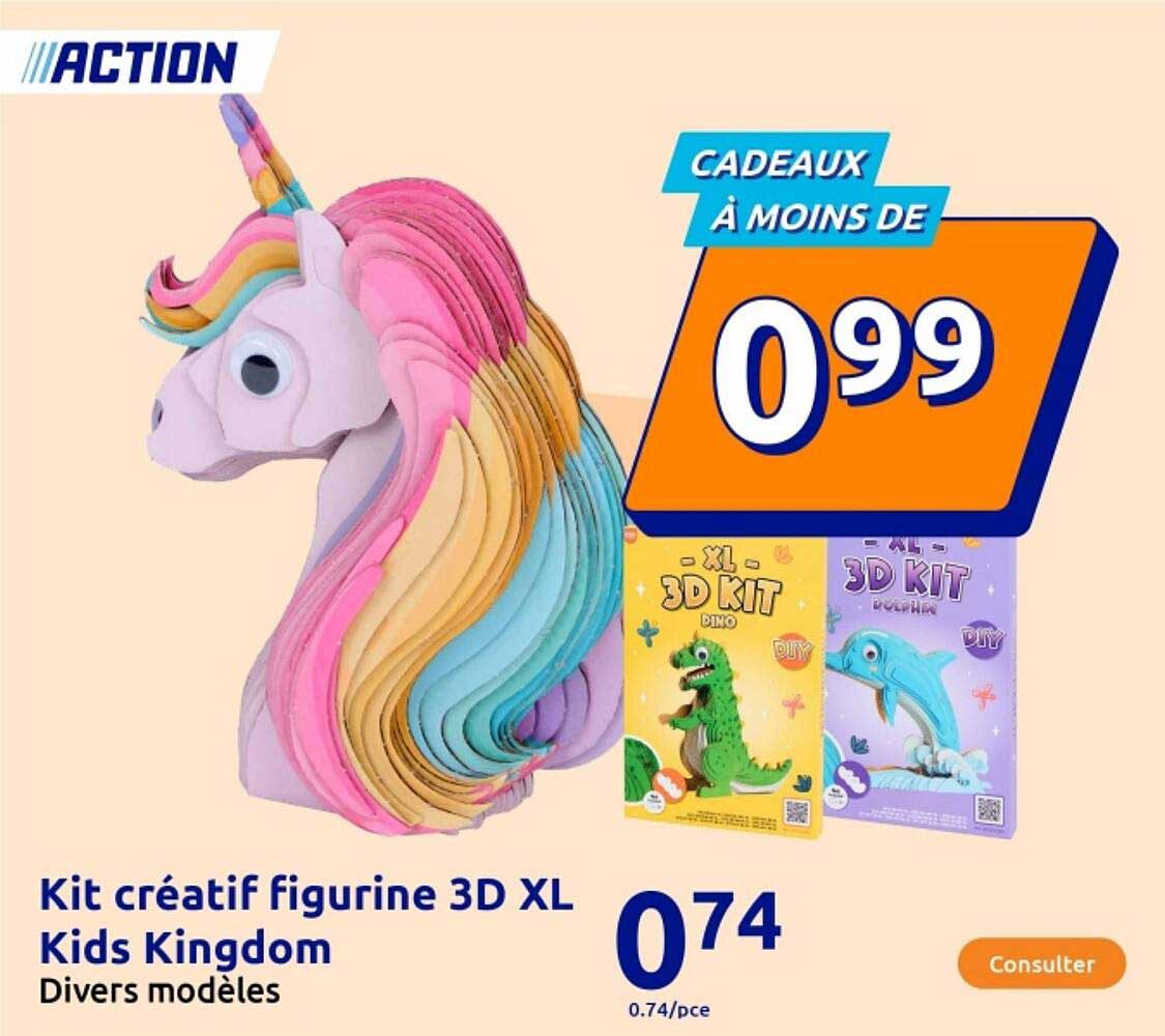Kit créatif figurine 3D XL Kids Kingdom