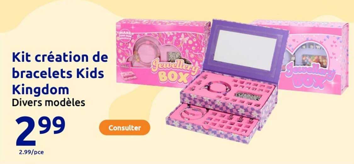 Kit création de bracelets Kids Kingdom