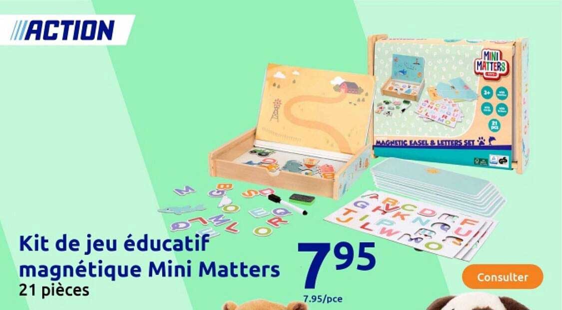 Kit de jeu éducatif magnétique Mini Matters