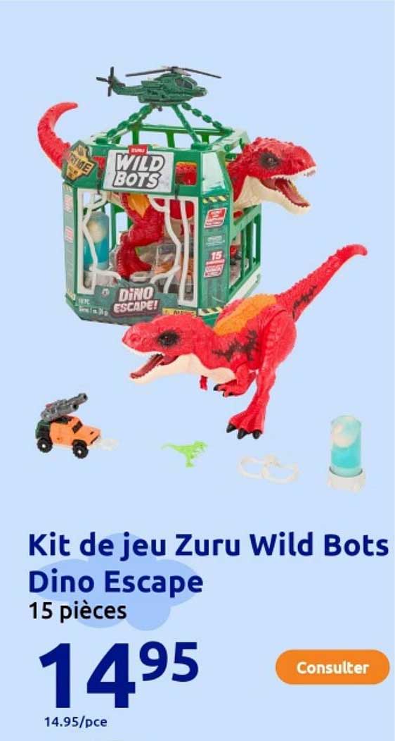 Kit de jeu Zuru Wild Bots Dino Escape