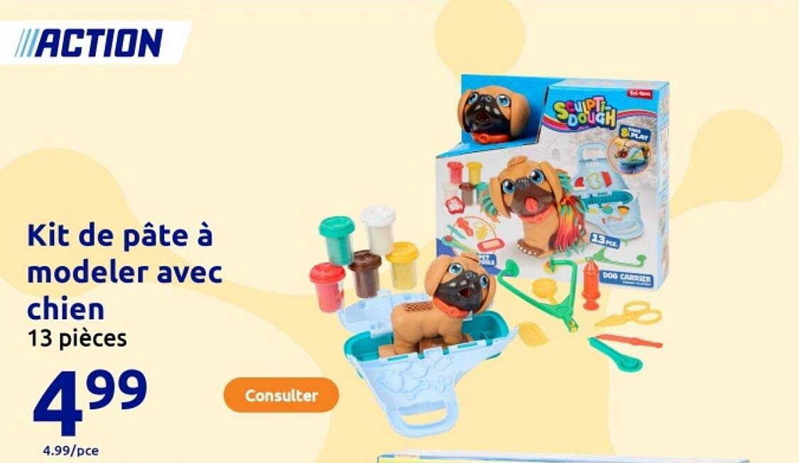Kit de pâte à modeler avec chien