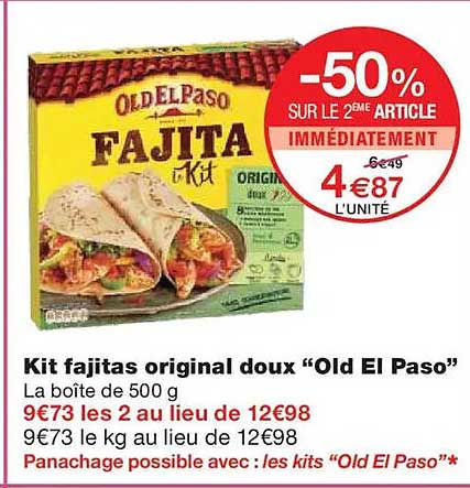 Kit fajitas original doux "Old El Paso"