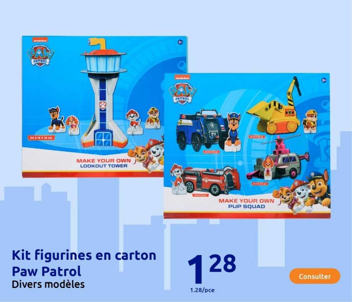 Kit figurines en carton Paw Patrol