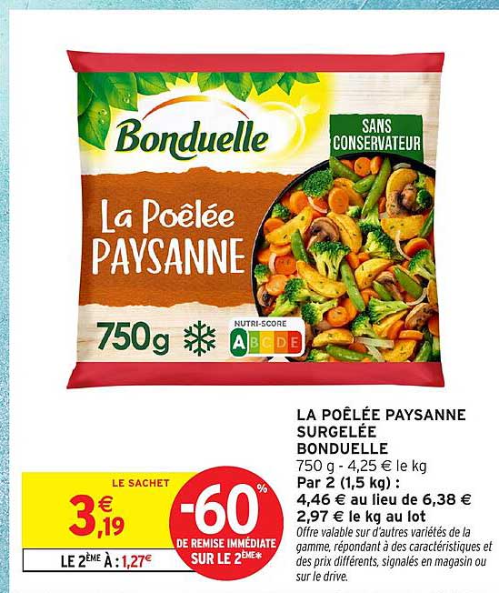 LA POÊLÉE PAYSANNE SURGELÉE BONDUELLE