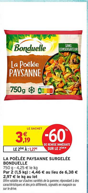 LA POÊLÉE PAYSANNE SURGELÉE BONDUELLE