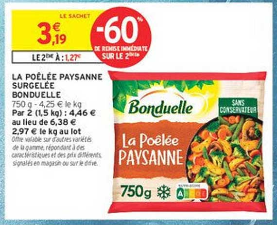 LA POÊLÉE PAYSANNE SURGELÉE BONDUELLE