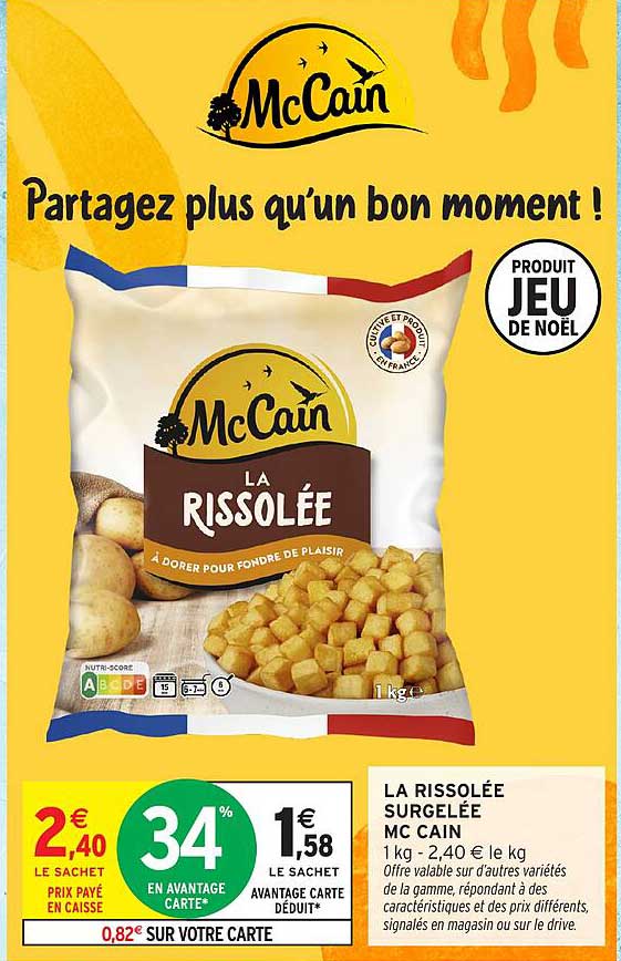 LA RISSOLÉE SURGELÉE MC CAIN