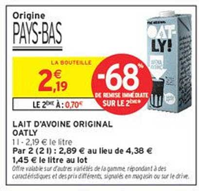 LAIT D'AVOINE ORIGINAL OATLY