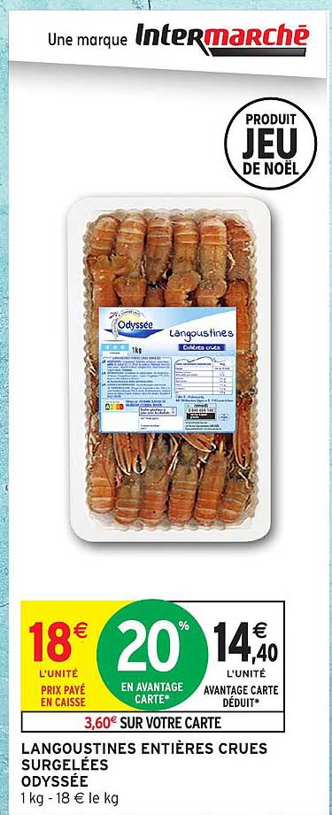 LANGOUSTINES ENTIERES CRUES SURGELEES ODYSSEE