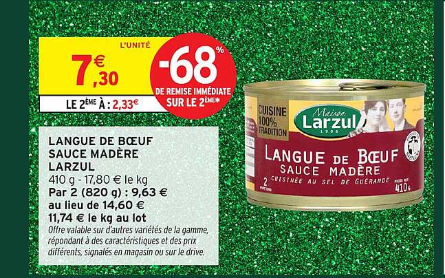 LANGUE DE BŒUF SAUCE MADÉRE LARZUL