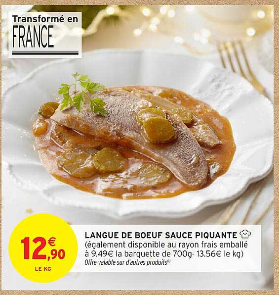LANGUE DE BOEUF SAUCE PIQUANTE