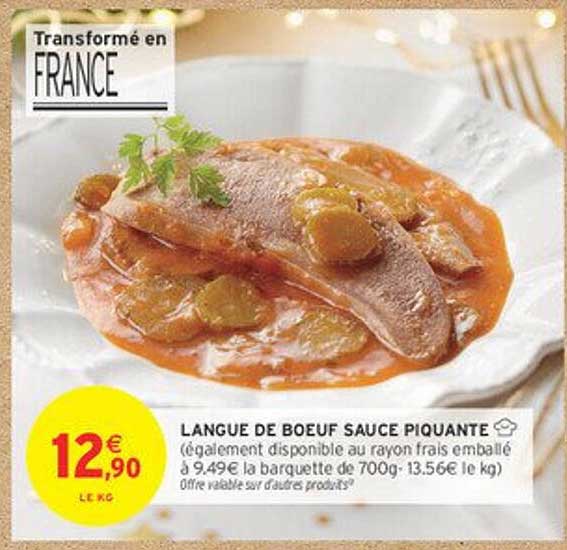 LANGUE DE BOEUF SAUCE PIQUANTE
